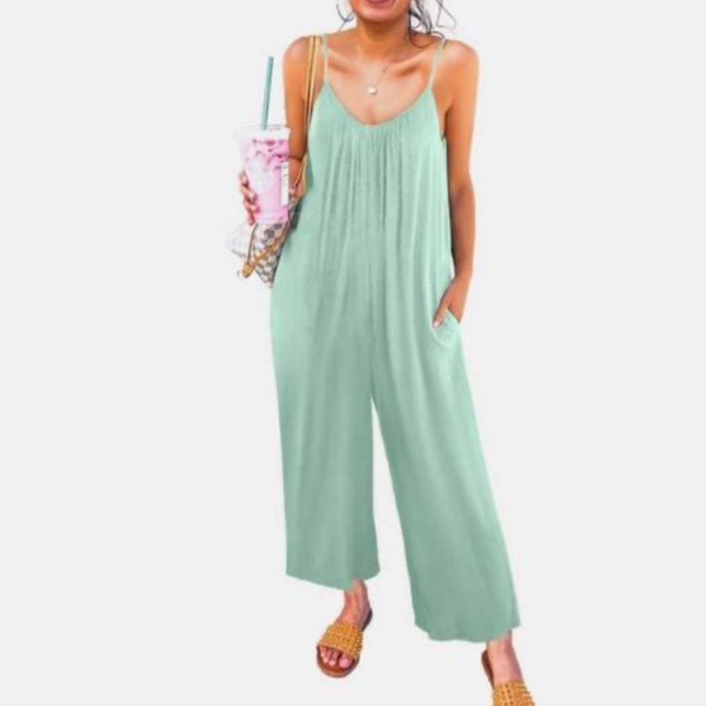 Green Summer Jumpsuite M